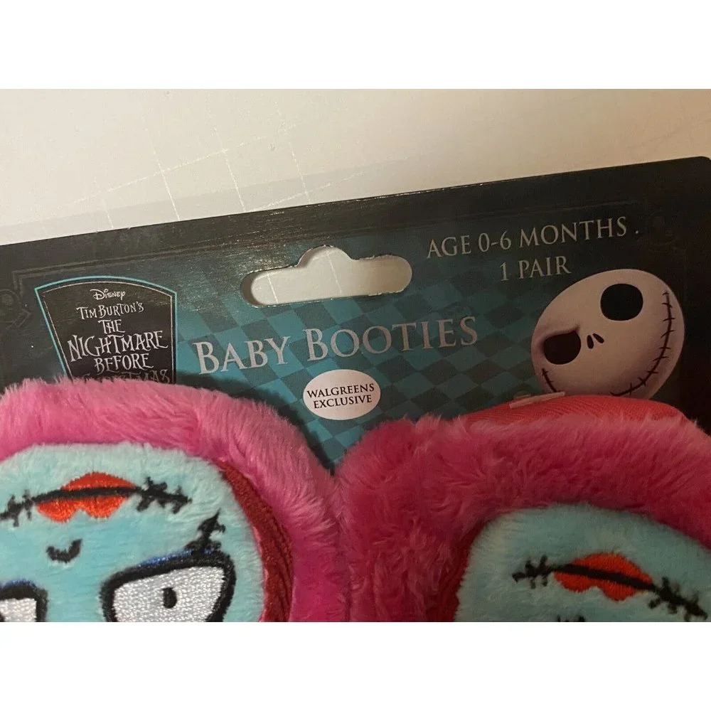 Nightmare Before Christmas Pink Sally Baby Booties Costume Shoes Plush NEW A39